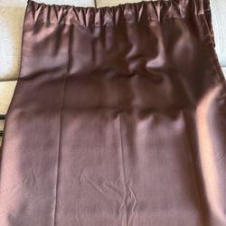 84” Set Of 2 Brown Curtains 