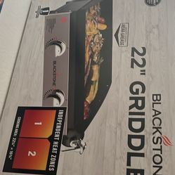 Blackstone - 22 in. W 2-Burner Steel Nonstick Surface Tabletop Griddle 22 in. W 2-Burner Steel Nonstick Surface + Clean Kit