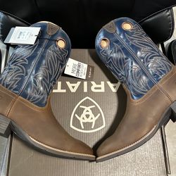 Ariat Sport Sidebet Square Toe Cowboy Western “Mens Size 12 Wide” Work Boots brand new
