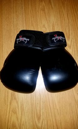 Kick boxing Black Gloves..12 oz..Like New!