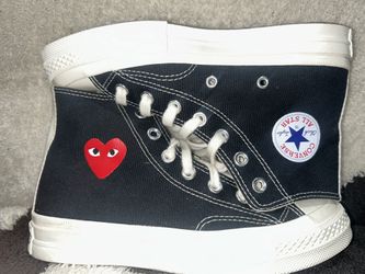 Black Converse Little Heart High