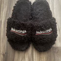 Black Balenciaga Slides