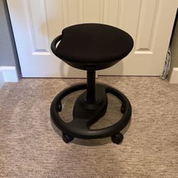 Black Office Leaning Stool Chair