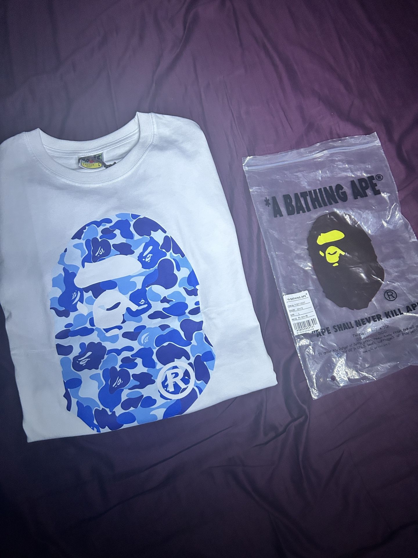 Bape ABC Blue Camo Big Ape Shirt