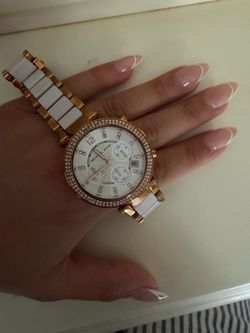 Michael Kors Women's Parker Rose Gold Stainless Steel Chronograph Watch MK5774