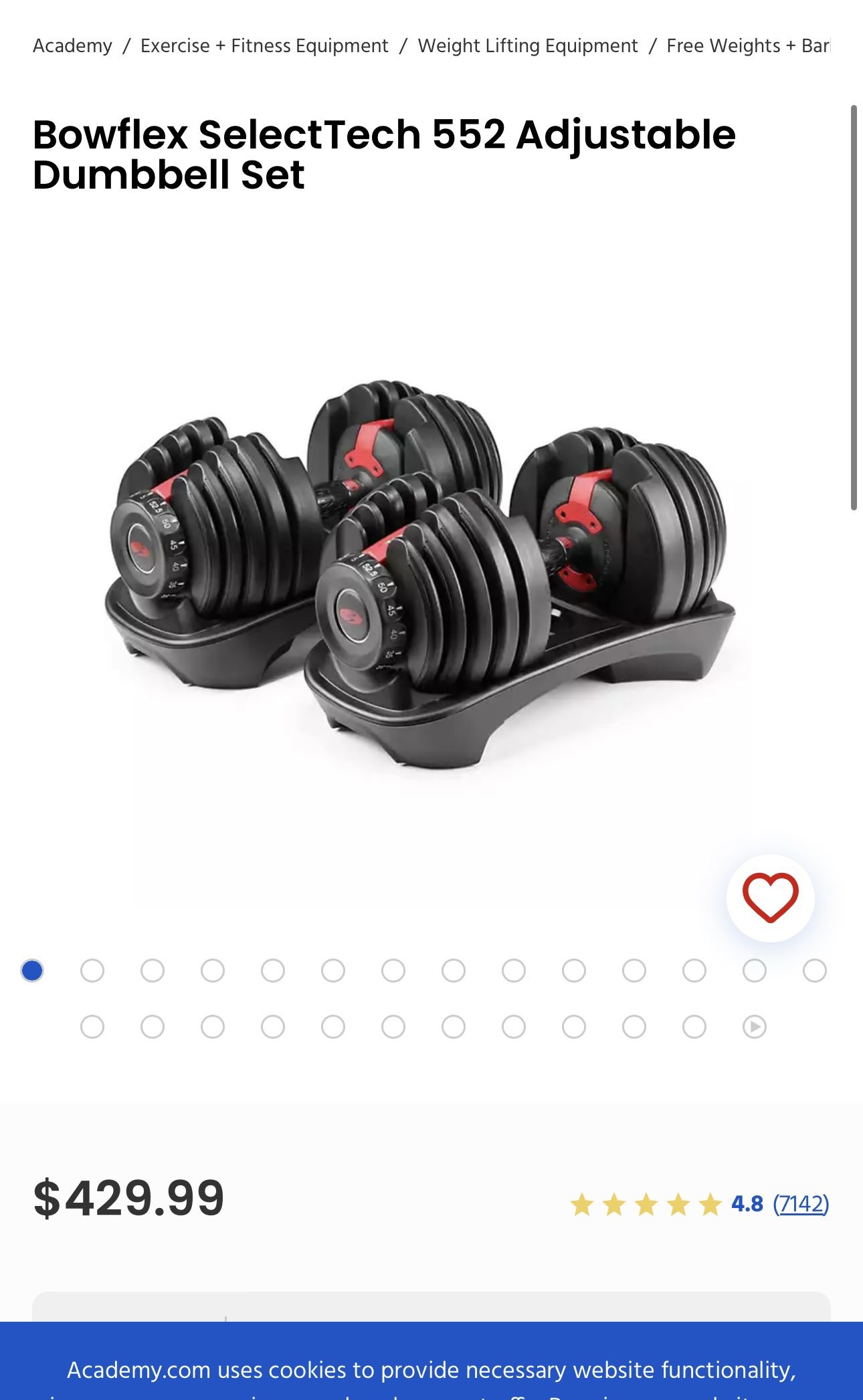 Academy on sale bowflex 552