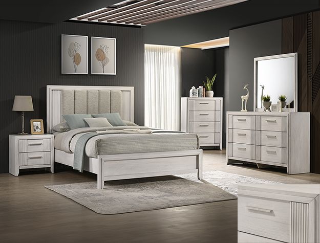 Bedroom set 4 pc White finish, New Especial price 