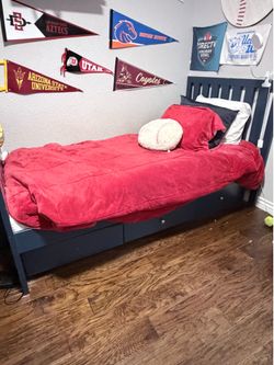 Dresser and twin bed