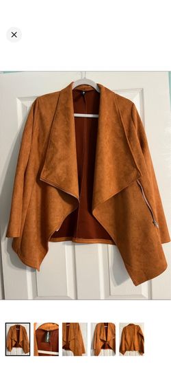 Women’s Noracora suede drape jacket size small