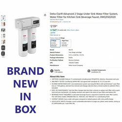 Delta Clarifi Advanced 2 Stage RO Under Sink Water Filter System