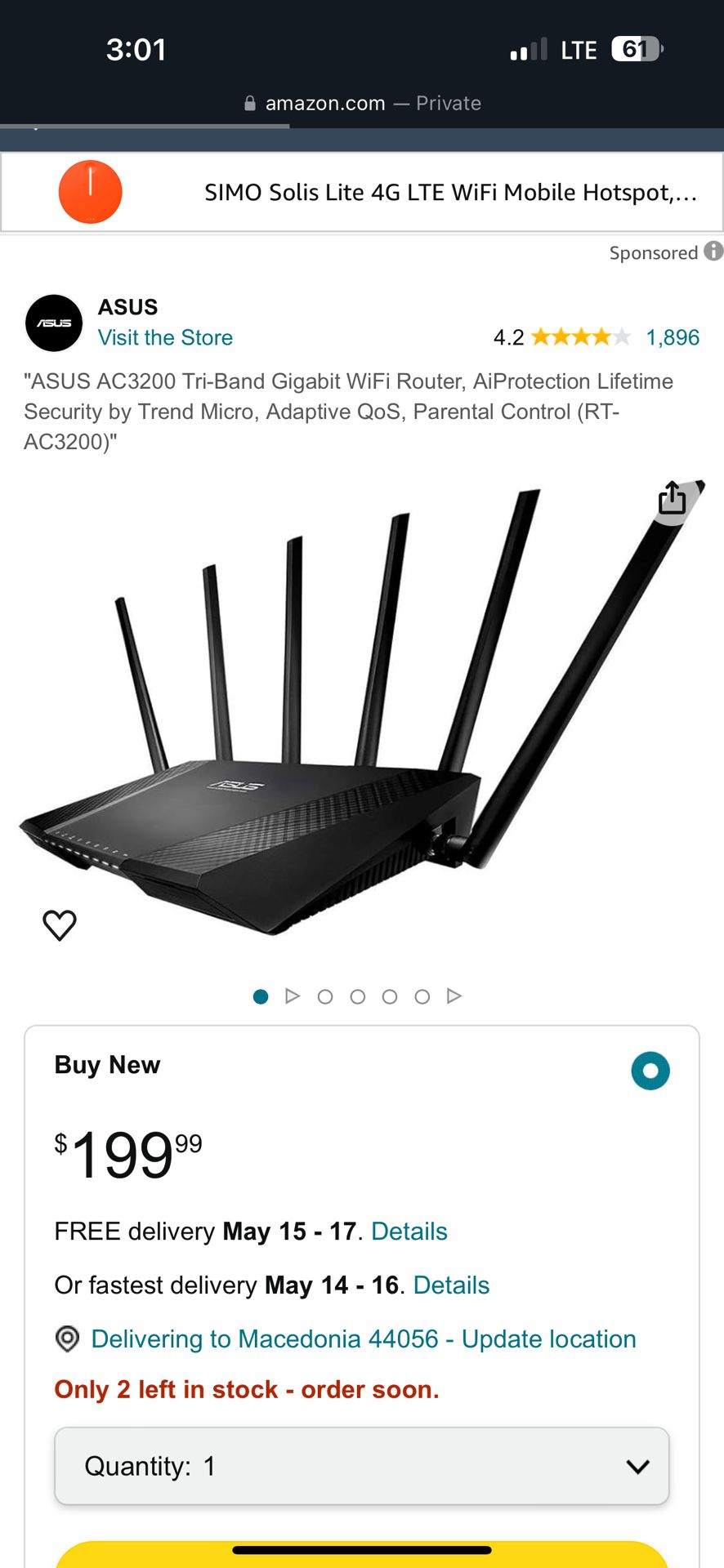 Tri Band  Router Asus