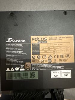 Seasonic Focus SGX-650 650W 80+ Gold Fully Modular SFX PSU – Great Condition