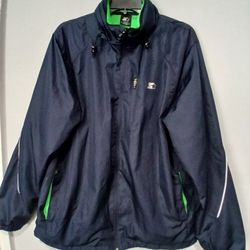Starter Jacket. Men's Large Blue. Green On The Inside Windbreaker.