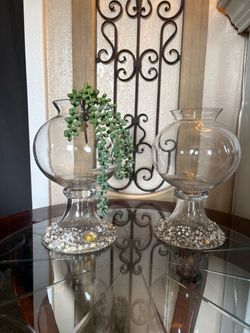 Glass vases set of two