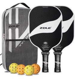 Zdle Pickleball Paddles USAPA Approved Pickleball Set of 2, 3K Carbon Fiber
