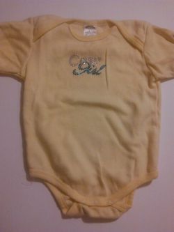 NEW! Yellow cow girl onsie