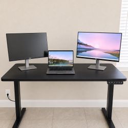 Black Electric Sit To Stand Desk