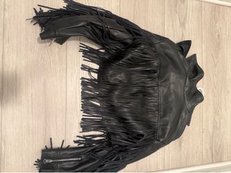 Country Leather Jacket with Fringe