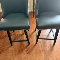 Blue Barstools Set Of 2