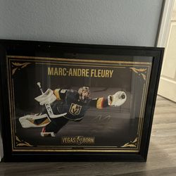 Knights Marc-Andre Fleury Autographed Print