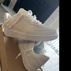 Louis Vuitton x Nike Air Force 1 Low Triple White “ Virgil Abloh” Collaboration Sz 12 Men