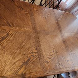 Natural Hardwood Dining Table 