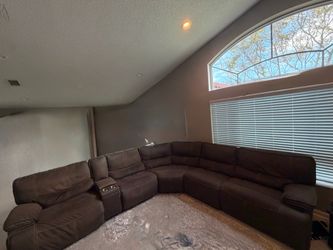 Reclining Sectional Couch with Electric Recliners & USB Charging