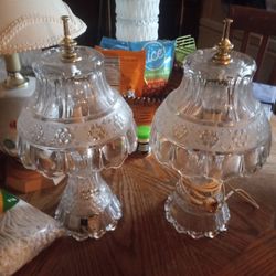 Vintage Crystal Lamps Very Very Nice $100