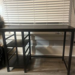 Target Black desk with Shelf Space