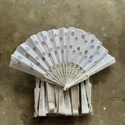Handheld Fans Fabric Foldable 