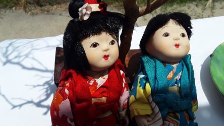 Chinese Porcelain Pair Of Dolls.  