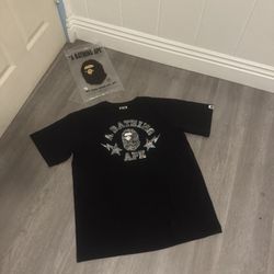 Bape t shirt size large color black comes with bag and tags never worn lower offers accepted