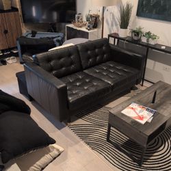 Black Leather Couch