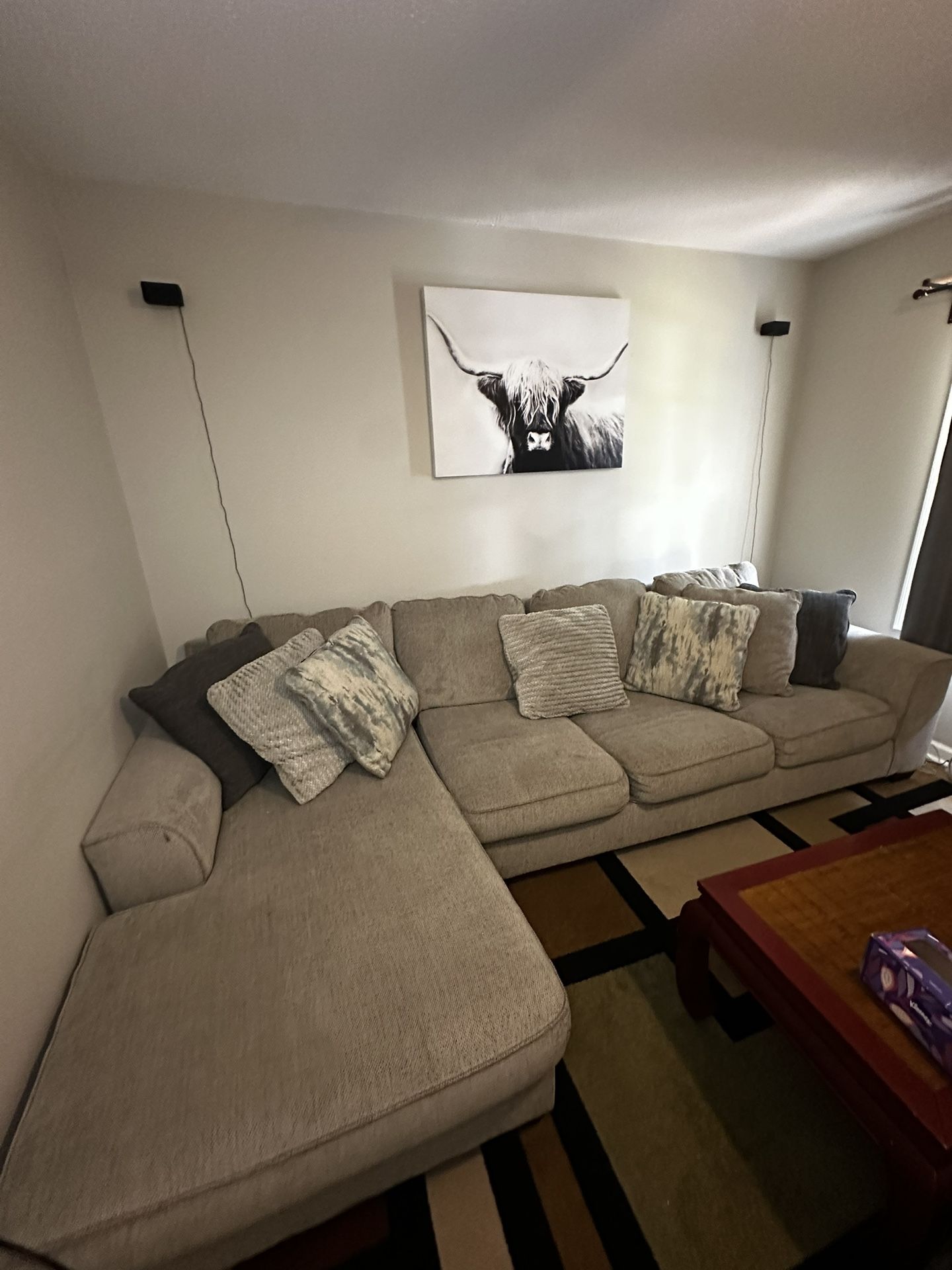 Sectional Couch With Pillows