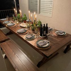 Indoor And Outdoor Farmhouse Style Dining Tables.