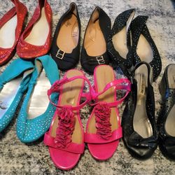 Girls' Shoes Set (6 Pairs) Size 6-6.5