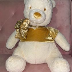 Disney Store Rare Limited Edition Cream White & Gold Winnie The Pooh