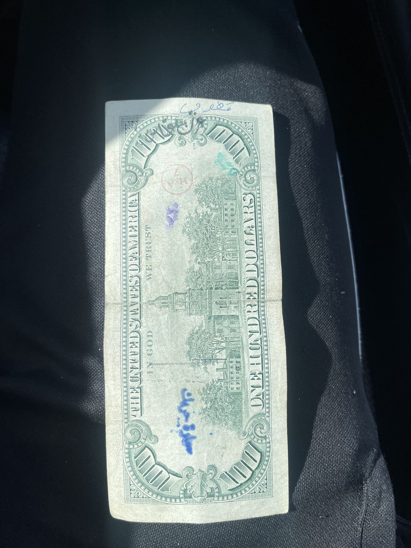 1993 Series 100 Dollar Bill