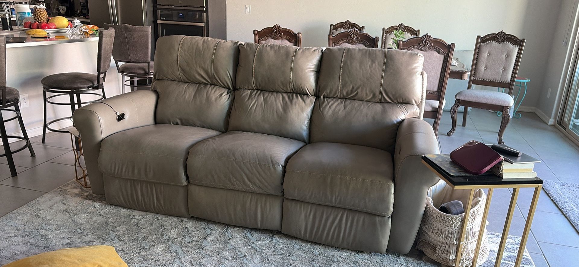 italian leather reclining sofa