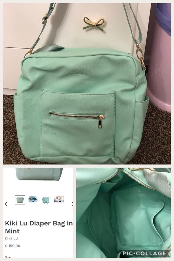 Mint Kiki Lu Backpack Diaper Bag Mint Kiki Lu Backpack Diaper Bag