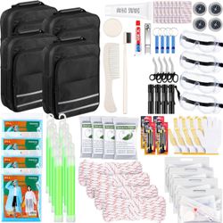 Threlaco 4 Person Emergency Survival Kit First Aid Kit for Disaster Survival