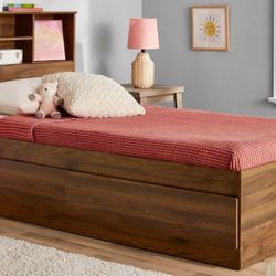 Twin Bed With Bookcase And Storage Bed 