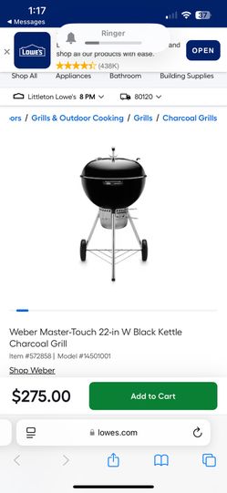 Weber Master Touch Charcoal Grill