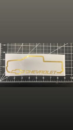 Gold Chevrolet Truck Vinyl Sticker