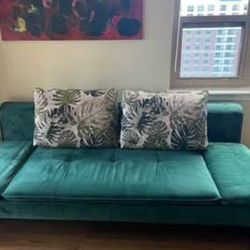 Green Velvet Sofa Bed