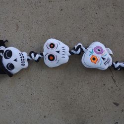 Halloween Skulls Dog Rope Toy 