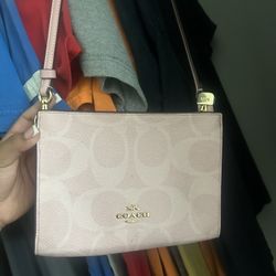 Milky Pink Coach Purse 