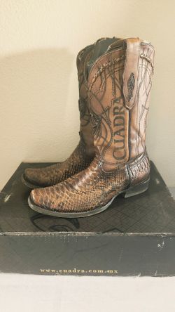 Men’s Cuadra Narrow Square Toe Brown Boots - Sz 9.5