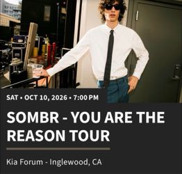 Sombr You Are The Reason Tour Tickets