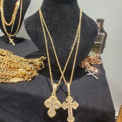 Rope Chain and Pendant combo Gold plated 